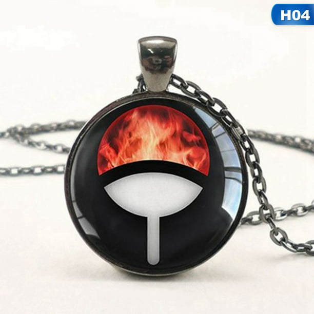 Anime Naruto Necklace Sasuke Sharingan Charm Pendant Cosplay Necklace Gift
